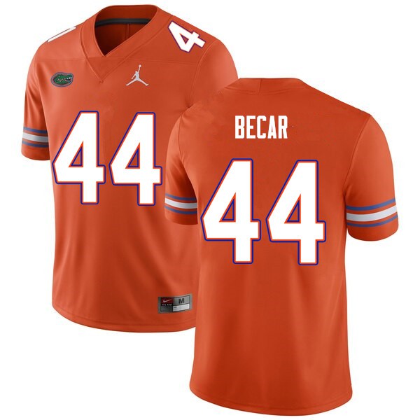 Men #44 Brandon Becar Florida Gators College Football Jerseys Orange